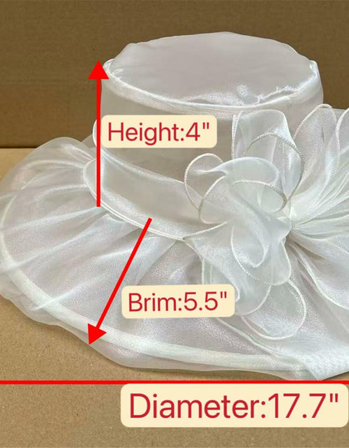 Load image into Gallery viewer, SAFERIN Women's Organza Church Bridal Wedding Hat Beige Bowknot TZ-3
