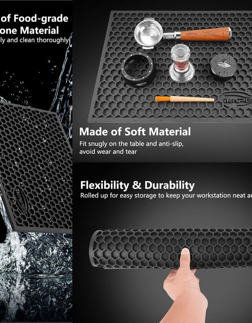 Load image into Gallery viewer, IKAPE Coffee Maker Drying Mat Multi-functional Water Filter Black 15.75x11.81in
