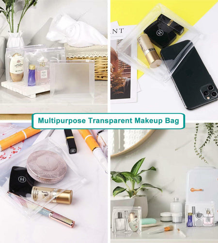 PIYIENR Clear Makeup Bag Set 5 Pcs Large PVC Waterproof Transparent Organizer