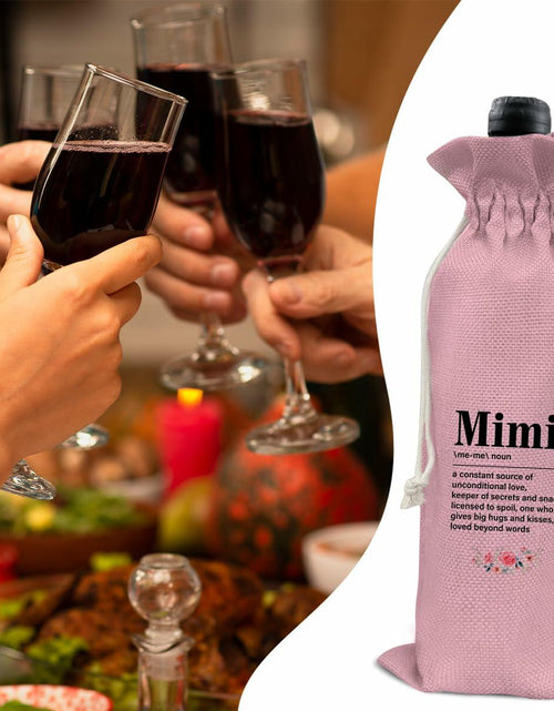 Load image into Gallery viewer, Mimi Wine Gift Bag Grandma Gifts Pink Birthday Mother's Day
