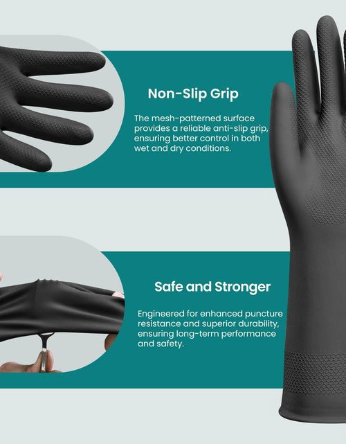 Load image into Gallery viewer, Petacffe Kitchen Cleaning Rubber Gloves Medium Non-Slip Waterproof

