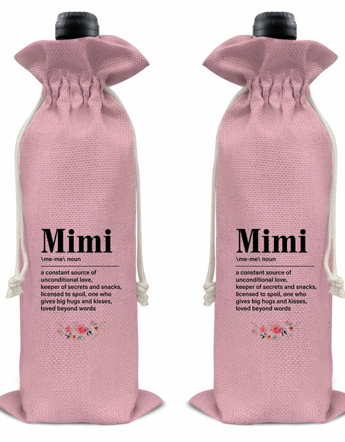 Load image into Gallery viewer, Mimi Wine Gift Bag Grandma Gifts Pink Birthday Mother's Day
