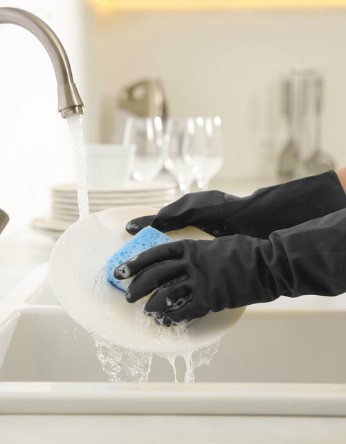 Load image into Gallery viewer, Petacffe Kitchen Cleaning Rubber Gloves Medium Non-Slip Waterproof
