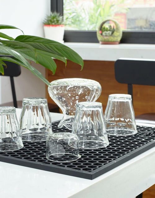 Load image into Gallery viewer, IKAPE Coffee Maker Drying Mat Multi-functional Water Filter Black 15.75x11.81in
