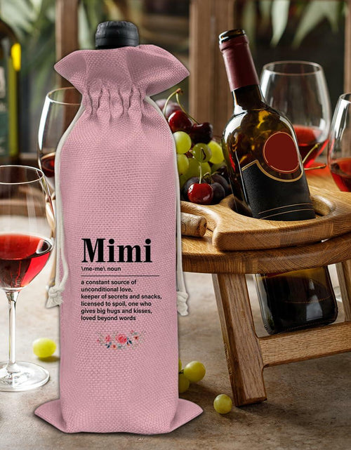 Load image into Gallery viewer, Mimi Wine Gift Bag Grandma Gifts Pink Birthday Mother's Day
