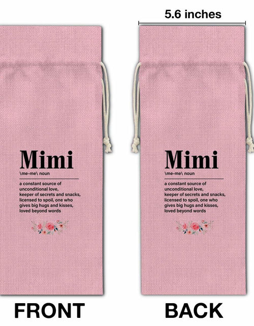 Load image into Gallery viewer, Mimi Wine Gift Bag Grandma Gifts Pink Birthday Mother's Day
