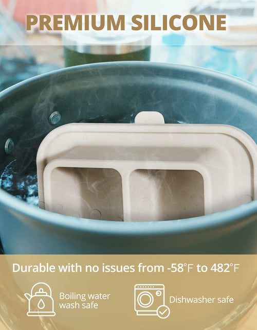 Load image into Gallery viewer, ONUCP Silicone Suction Toothbrush Holder 2-Slot Wall Mount Sand Beige
