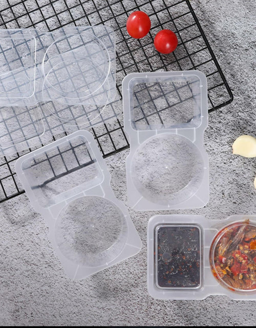 Load image into Gallery viewer, VOUKEN Double Compartment Snack Containers with Lids Transparent 10PCS
