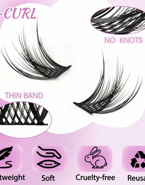 Load image into Gallery viewer, Losha Lash Extension Kit 144pcs Wispy Clusters 8-16mm C Curl Natural
