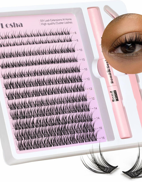 Load image into Gallery viewer, Losha Lash Extension Kit 144pcs Wispy Clusters 8-16mm C Curl Natural
