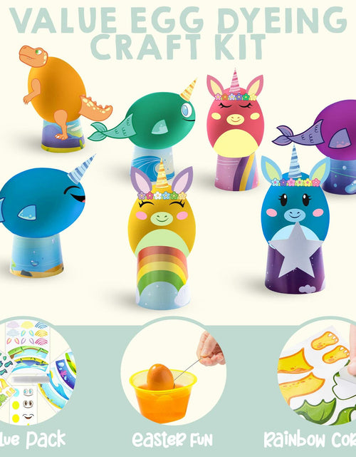 Load image into Gallery viewer, Klever Kits Easter Animal Egg Dye Kit 27 PCS Mermaid Dinosaur Unicorn
