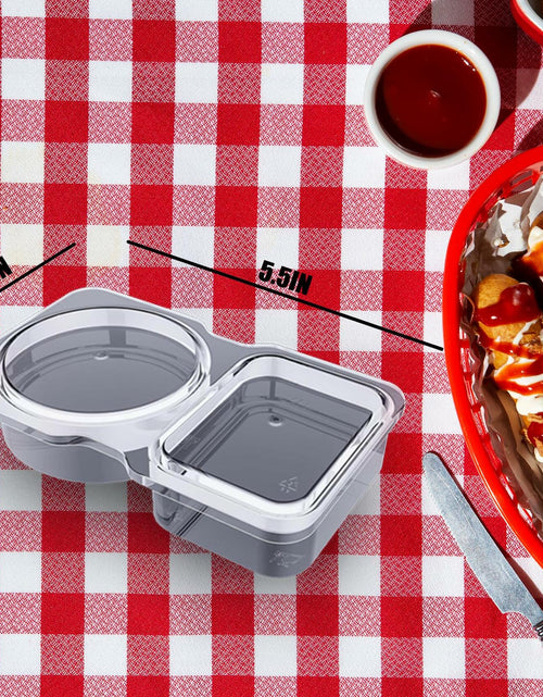 Load image into Gallery viewer, VOUKEN Double Compartment Snack Containers with Lids Transparent 10PCS
