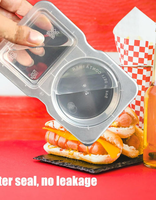 Load image into Gallery viewer, VOUKEN Double Compartment Snack Containers with Lids Transparent 10PCS
