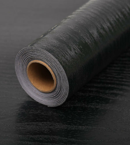 LOVADA Peel and Stick Black Wood Wallpaper 17.5x100 Inch Self Adhesive