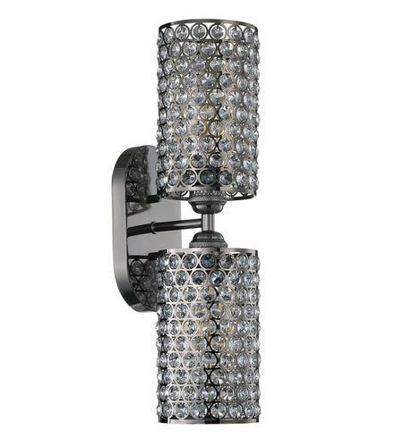 Dolaimy 1 Light Crystal Shade Wall Sconce Black 4.75" 2 Pack