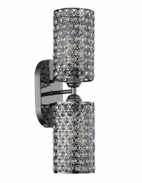 Load image into Gallery viewer, Dolaimy 1 Light Crystal Shade Wall Sconce Black 4.75" 2 Pack
