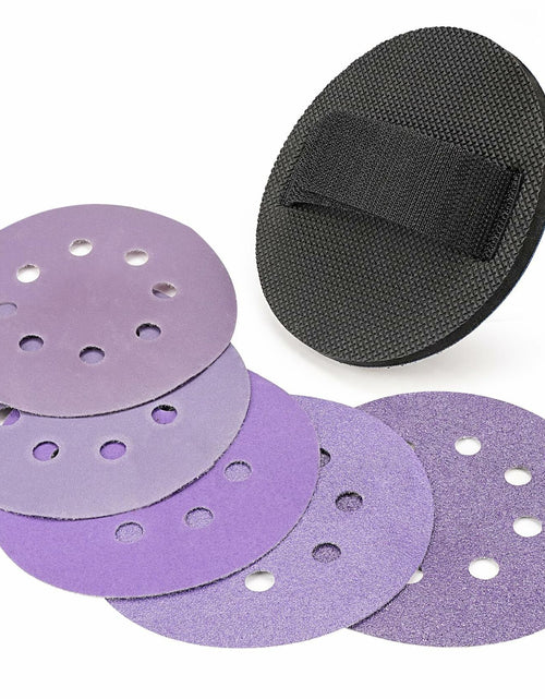 Load image into Gallery viewer, Sbestily 6" Hook &amp; Loop Sanding Disc with Hand Pad for Metal Wood
