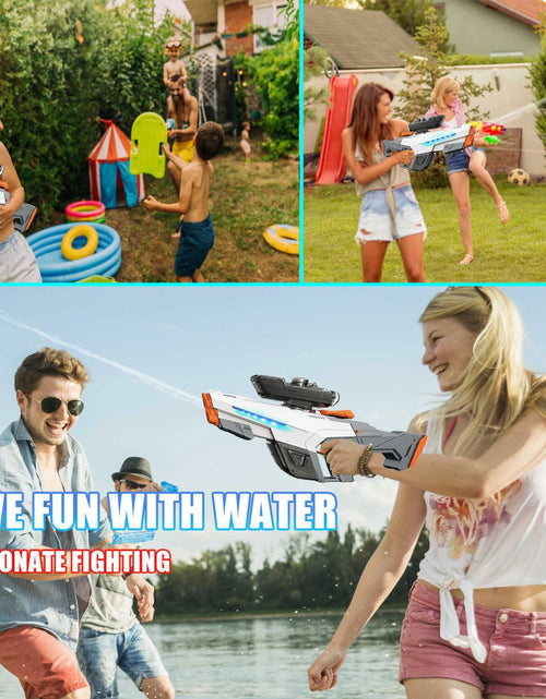 Load image into Gallery viewer, Electric Water Gun Auto Suction Powerful 400 Ammo 28-32FT Range White
