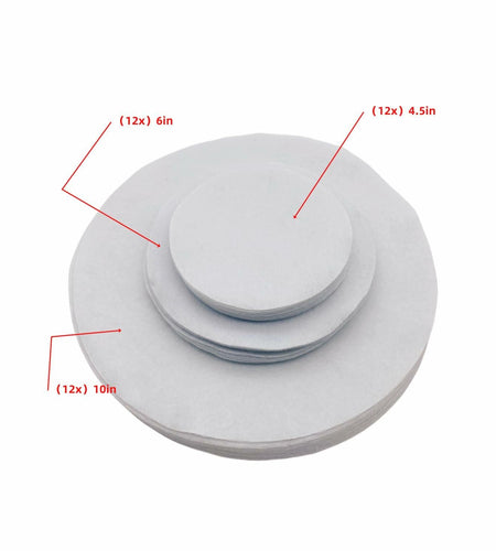 White Fiber Circular Tableware Storage Protective Cotton Pad Anti-Collision