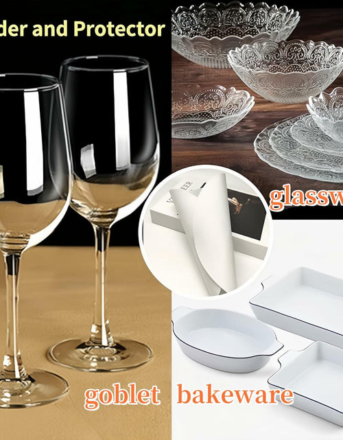 Load image into Gallery viewer, White Fiber Circular Tableware Storage Protective Cotton Pad Anti-Collision
