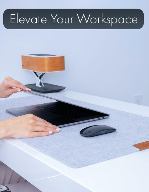 Load image into Gallery viewer, EROS Office Products Non-Slip Felt Desk Mat Light Gray Extra Large XL
