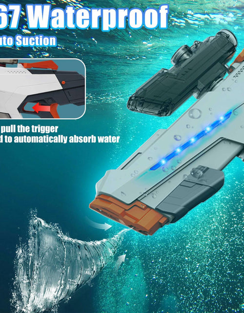 Load image into Gallery viewer, Electric Water Gun Auto Suction Powerful 400 Ammo 28-32FT Range White
