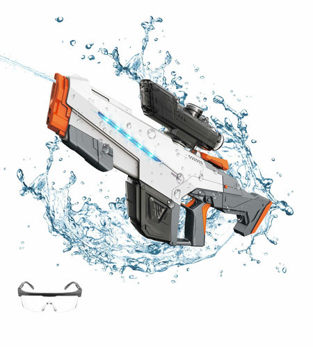 Electric Water Gun Auto Suction Powerful 400 Ammo 28-32FT Range White