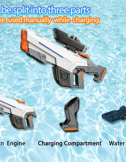Load image into Gallery viewer, Electric Water Gun Auto Suction Powerful 400 Ammo 28-32FT Range White
