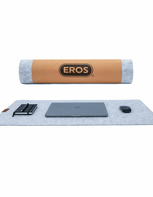 Load image into Gallery viewer, EROS Office Products Non-Slip Felt Desk Mat Light Gray Extra Large XL
