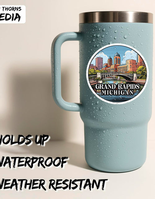 Load image into Gallery viewer, Grand Rapids Michigan 4in Waterproof Vinyl Sticker Decal Durable Aesthetic
