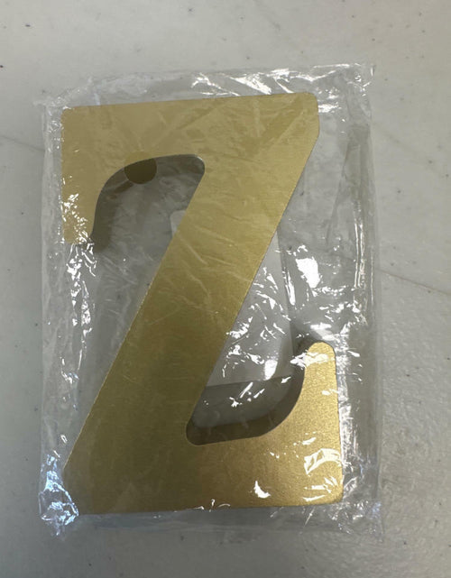 Load image into Gallery viewer, DEEZOMO 4 Inch 3D Golden Wooden Letter Z Unfinished Wood Craft Decor
