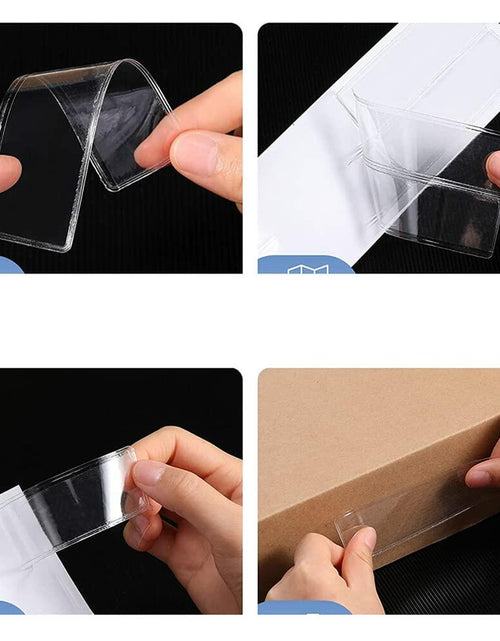 Load image into Gallery viewer, ccHuDE 48 Pcs Self Adhesive Clear Label Holders Shelf Tag Pockets
