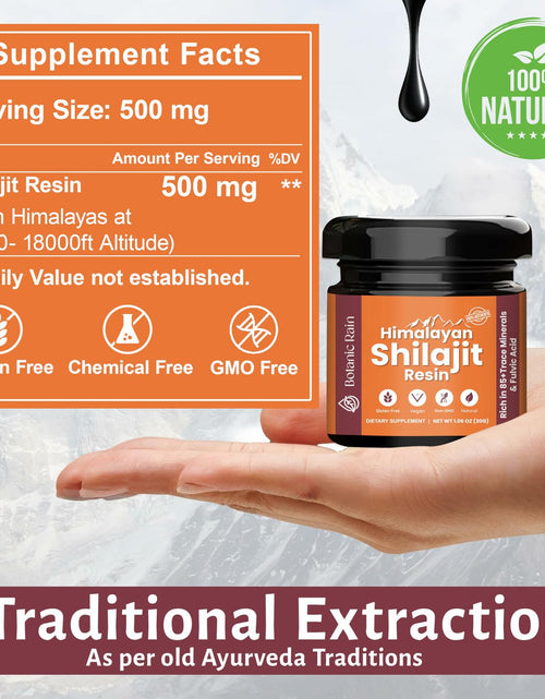 Load image into Gallery viewer, BestBy02/27 Botanic Rain Himalayan Shilajit Resin 85+ Minerals 1.06 oz
