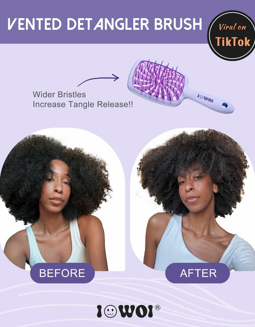 Load image into Gallery viewer, Detangler Brush Anti-Breakage Vented Bristle Mini Travel Lemon Hair Care
