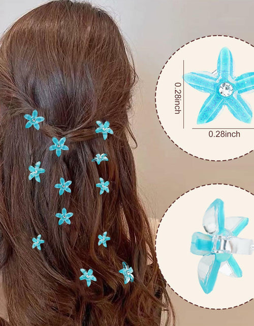 Load image into Gallery viewer, CUBACO 30pcs Mini Rhinestone Hair Clips Crystal Bridal Flower Clips
