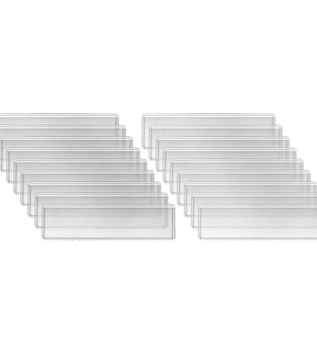 ccHuDE 48 Pcs Self Adhesive Clear Label Holders Shelf Tag Pockets