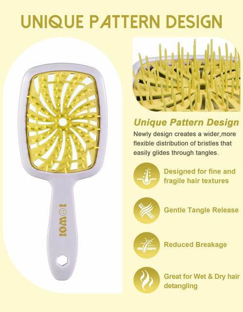 Load image into Gallery viewer, Detangler Brush Anti-Breakage Vented Bristle Mini Travel Lemon Hair Care
