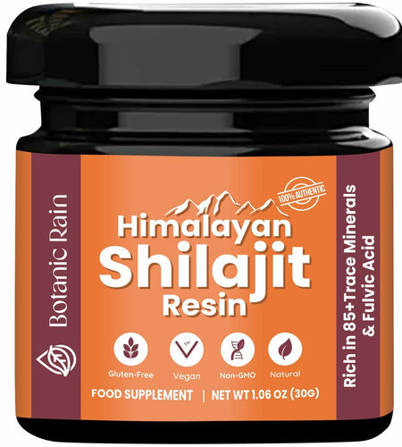 BestBy02/27 Botanic Rain Himalayan Shilajit Resin 85+ Minerals 1.06 oz