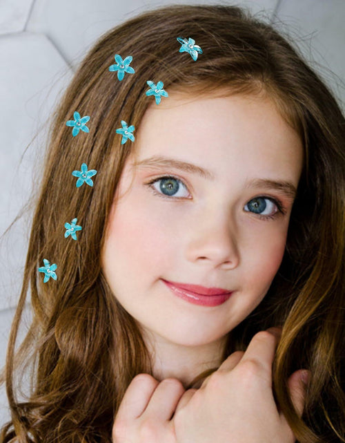 Load image into Gallery viewer, CUBACO 30pcs Mini Rhinestone Hair Clips Crystal Bridal Flower Clips
