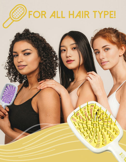 Load image into Gallery viewer, Detangler Brush Anti-Breakage Vented Bristle Mini Travel Lemon Hair Care
