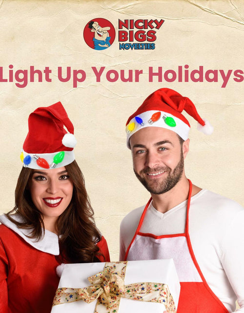 Load image into Gallery viewer, Nicky Bigs Novelties Adult Multi Color LED Light Up Santa Hat One Size
