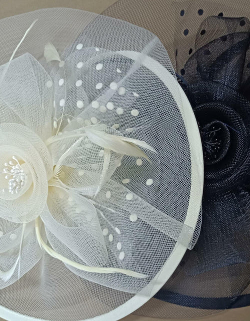 Load image into Gallery viewer, Dodheah Fascinators Hat Women Tea Party Derby Wedding Beige Headband Clip
