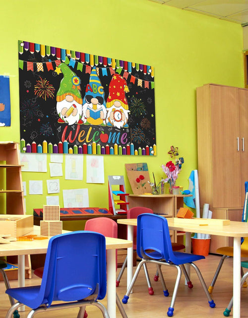 Load image into Gallery viewer, Back to School Photo Backdrop Banner Welcome Back 43x71 Inch Classroom Decor
