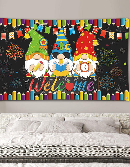 Load image into Gallery viewer, Back to School Photo Backdrop Banner Welcome Back 43x71 Inch Classroom Decor
