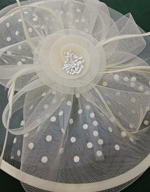 Load image into Gallery viewer, Dodheah Fascinators Hat Women Tea Party Derby Wedding Beige Headband Clip

