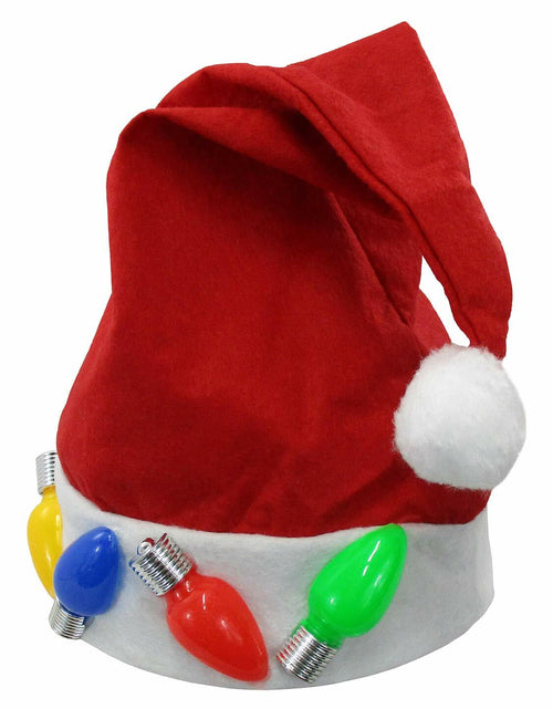 Load image into Gallery viewer, Nicky Bigs Novelties Adult Multi Color LED Light Up Santa Hat One Size
