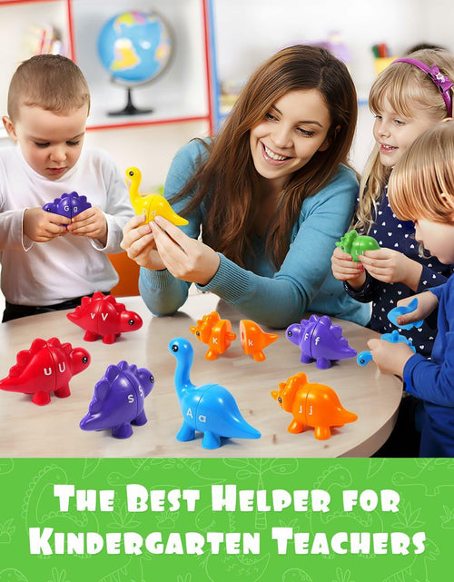 Load image into Gallery viewer, 52 PCS Double-Sided ABC Alphabet Dinosaur Toy Montessori Colors Matching Game
