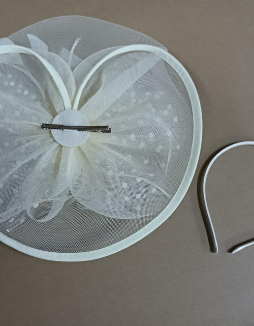 Load image into Gallery viewer, Dodheah Fascinators Hat Women Tea Party Derby Wedding Beige Headband Clip
