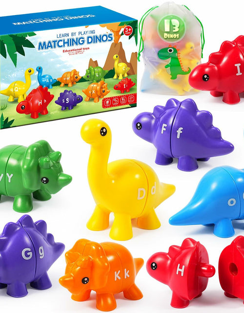 Load image into Gallery viewer, 52 PCS Double-Sided ABC Alphabet Dinosaur Toy Montessori Colors Matching Game
