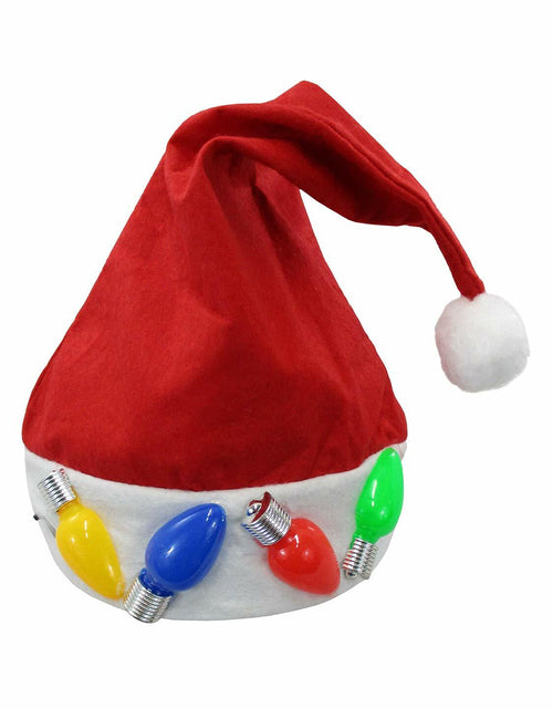 Load image into Gallery viewer, Nicky Bigs Novelties Adult Multi Color LED Light Up Santa Hat One Size
